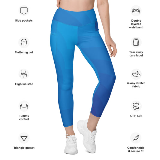 Blue Leggings with pockets